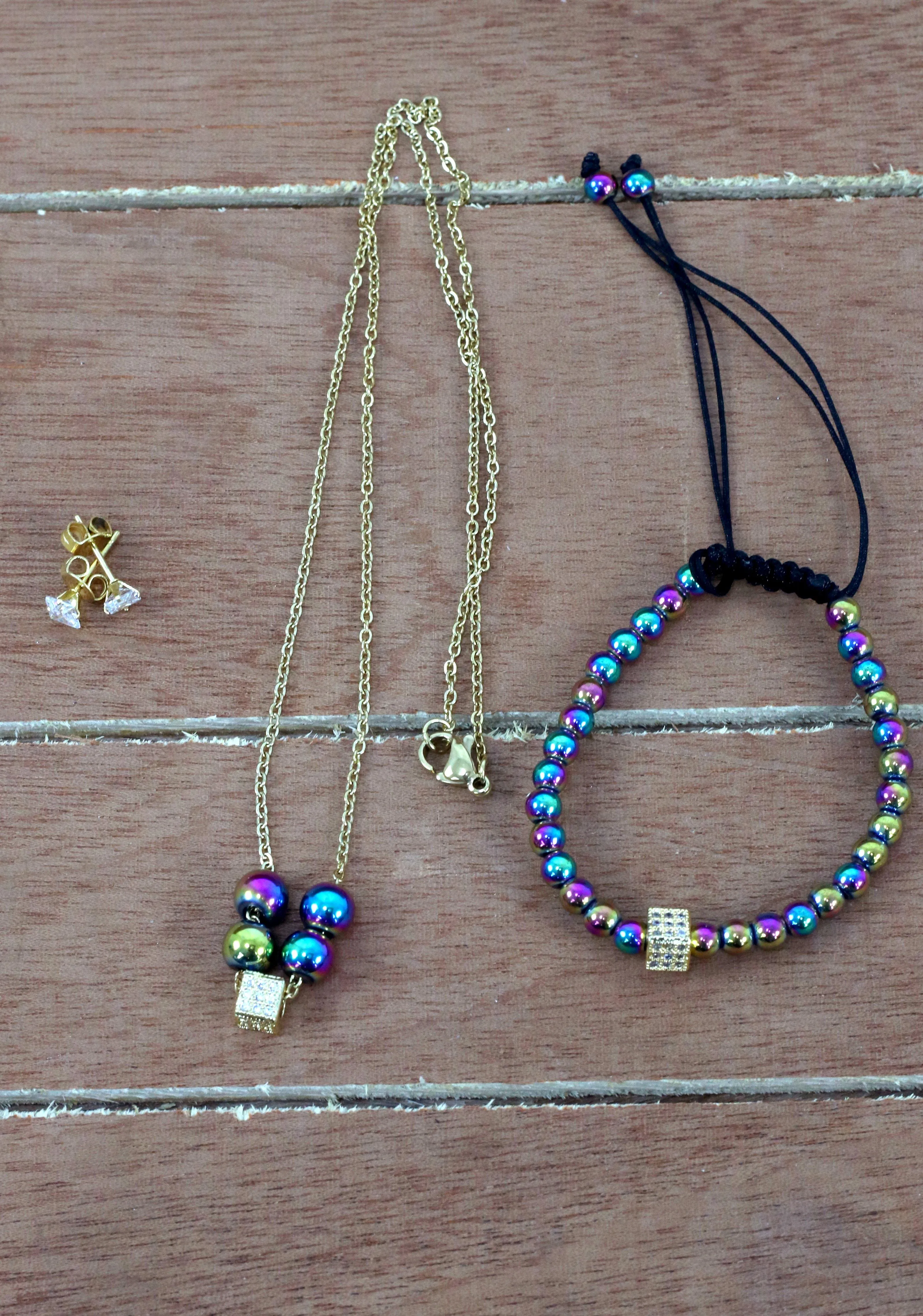 1091 Set Pantalla, Charms, Cadena y Pulsera