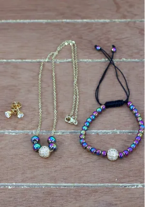 1091 Set Pantalla, Charms, Cadena y Pulsera