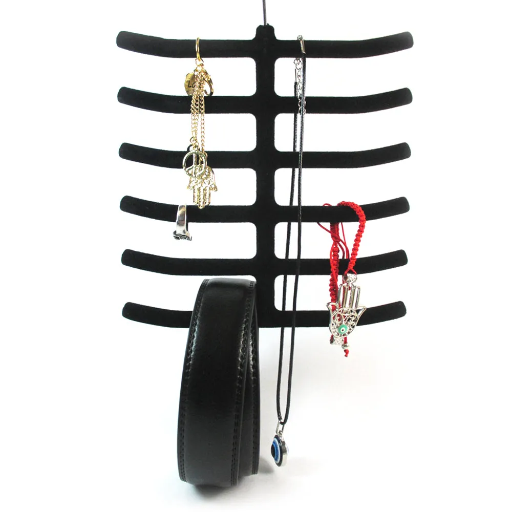 10X Lot Tie Rack Hanger Non Slip Belt Compact Closet Holder Organizer Scarf Hook