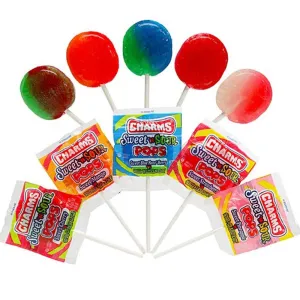 21 Pc Charms Lollipops Sweet N Sour Pops Sucker Stick Candy Lollypop Party Favor