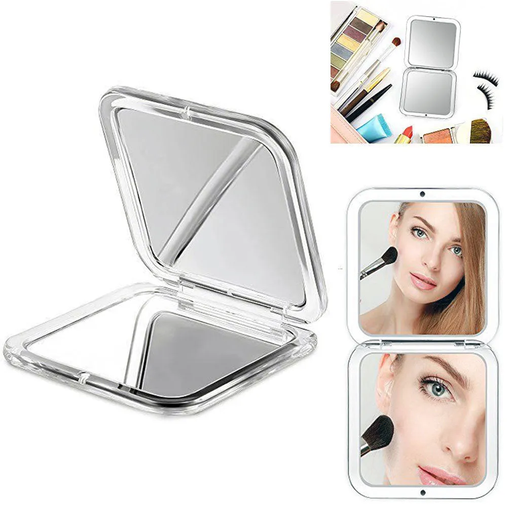 6 Double Sided Folding Mirror Compact Magnifying Travel Cosmetic Makeup Handheld