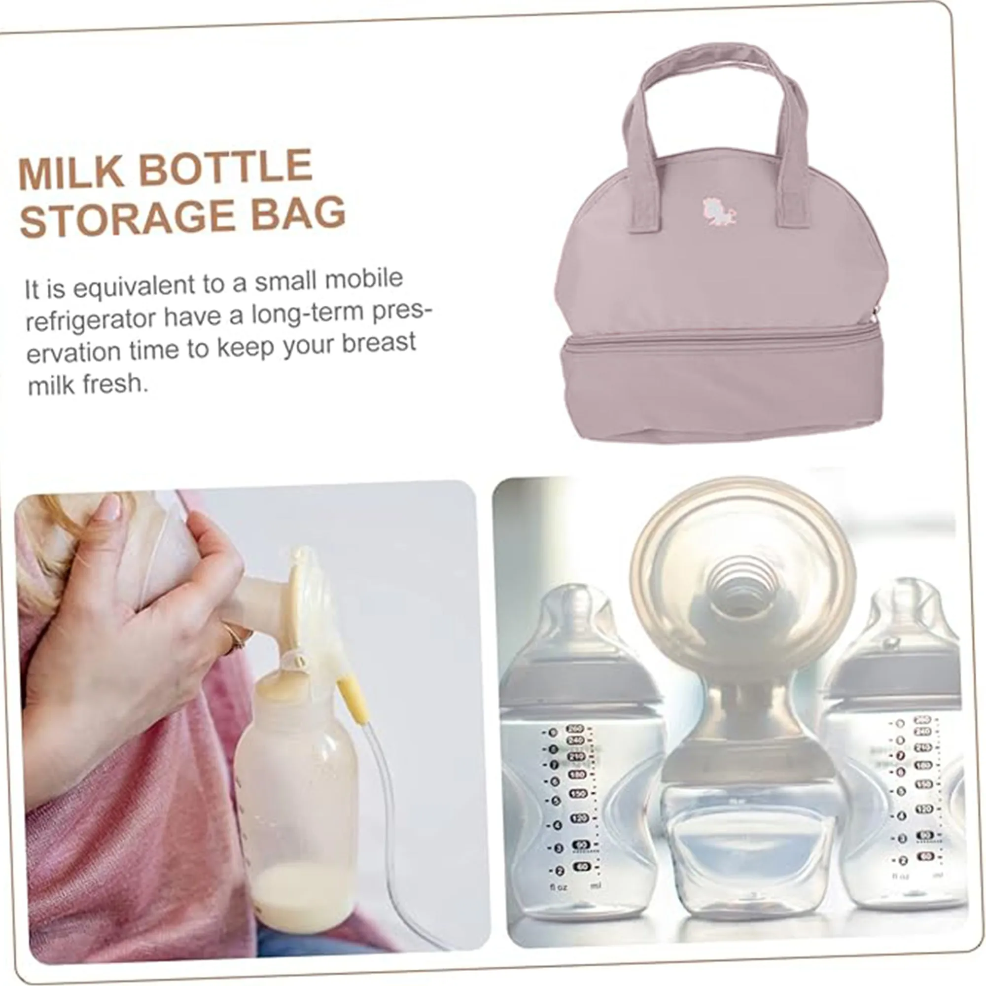 Babymoon Milk Preservation Baby Moms Mothers Diaper Bag | Portable Travel Insulated | Milk Bottle Container Storage Cooler Bag | Grey