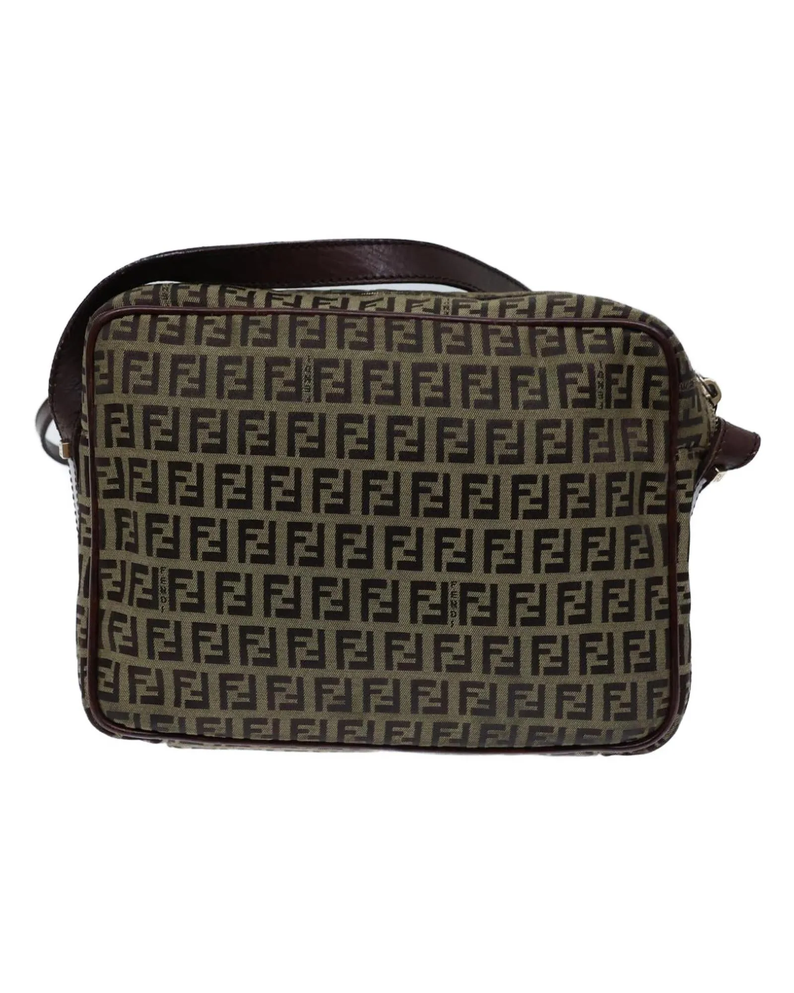 Beige Canvas Zucchino Shoulder Bag with Adjustable Strap