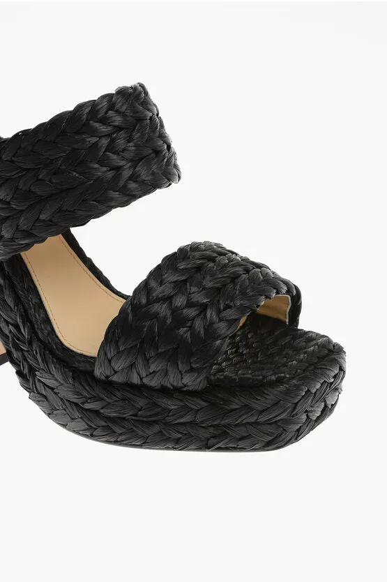 Bottega Veneta Braided Raffia Sandals