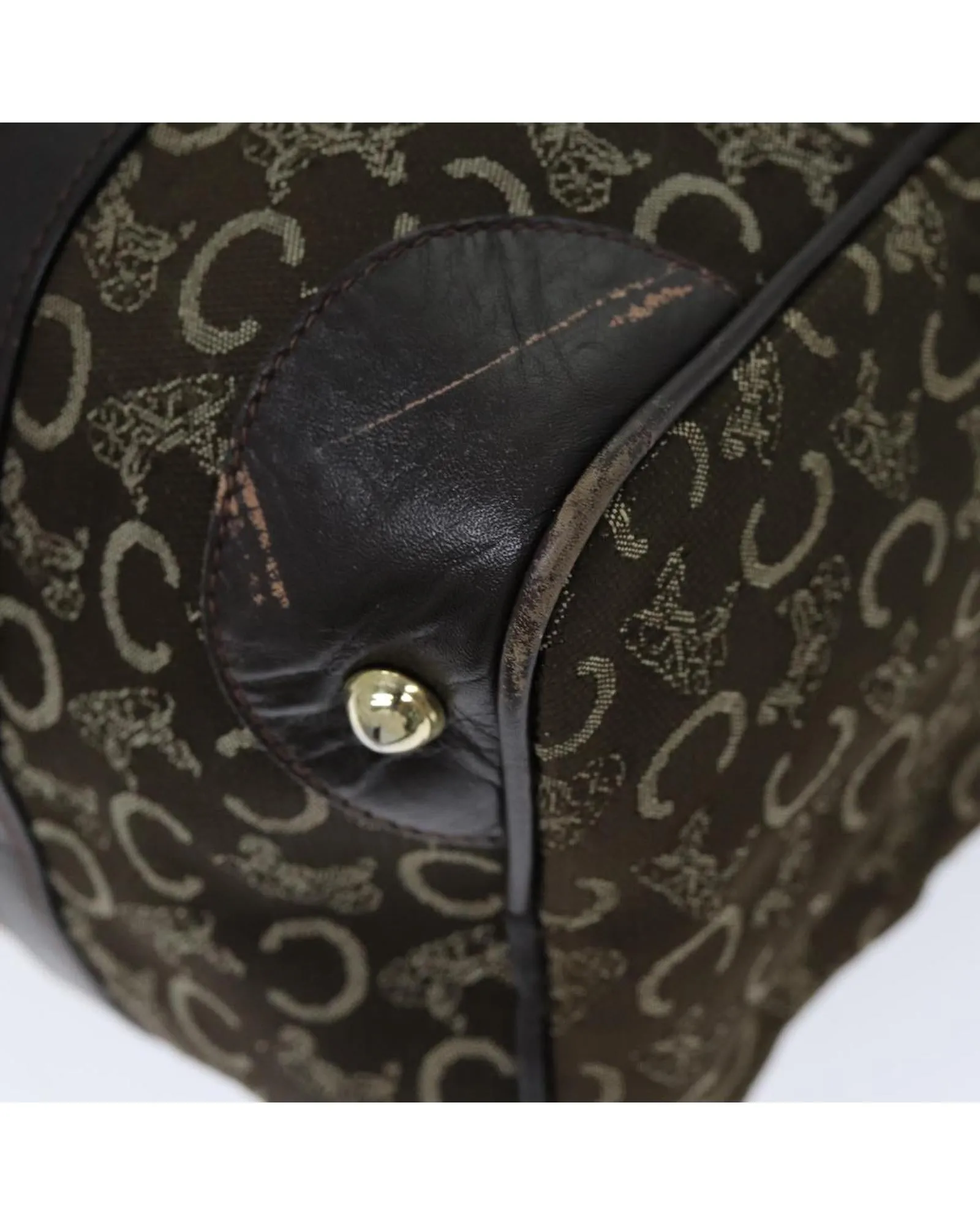 Brown Macadam Canvas Hand Bag - Authentic Luxury Designer Bag