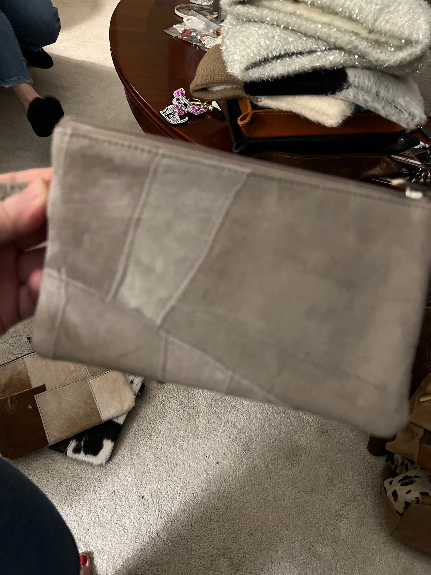 Cowhide Wristlet