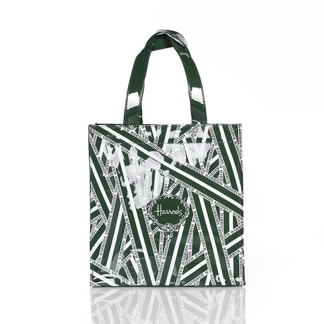 Fashion PVC Reusable Shopping Bag Women's Bag Eco Friendly London Shopper Bag Large Capacity Waterproof Handbag Shoulder Bag