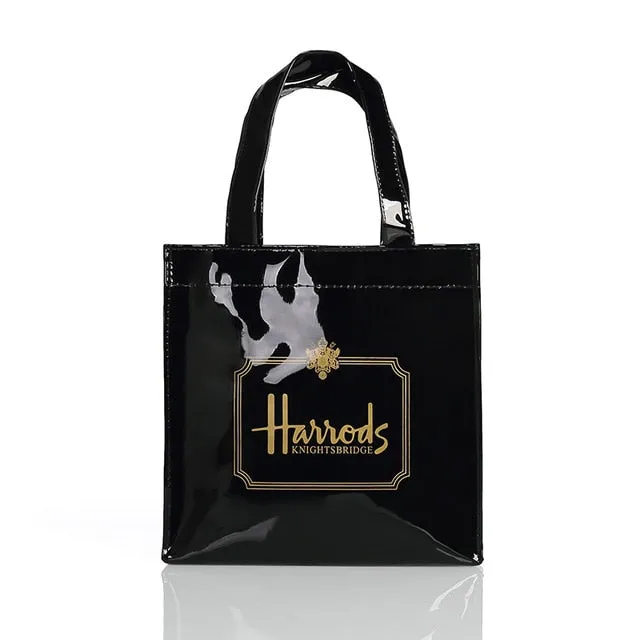 Fashion PVC Reusable Shopping Bag Women's Bag Eco Friendly London Shopper Bag Large Capacity Waterproof Handbag Shoulder Bag