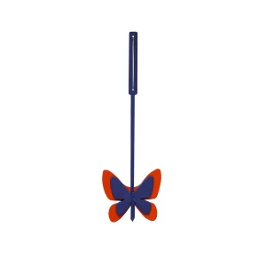 LC-308-OR BUTTERFLY ORANGE LEATHER CHARM