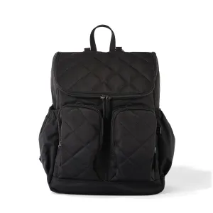 OiOi Signature Nappy Backpack - Black Diamond Quilt