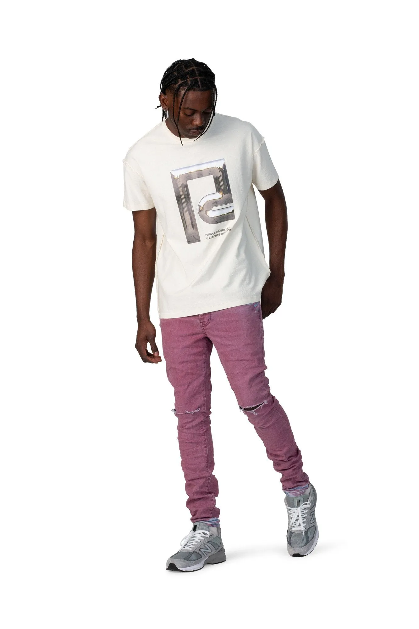 PURPLE BRAND SPRAY DENIM Mens Apparel