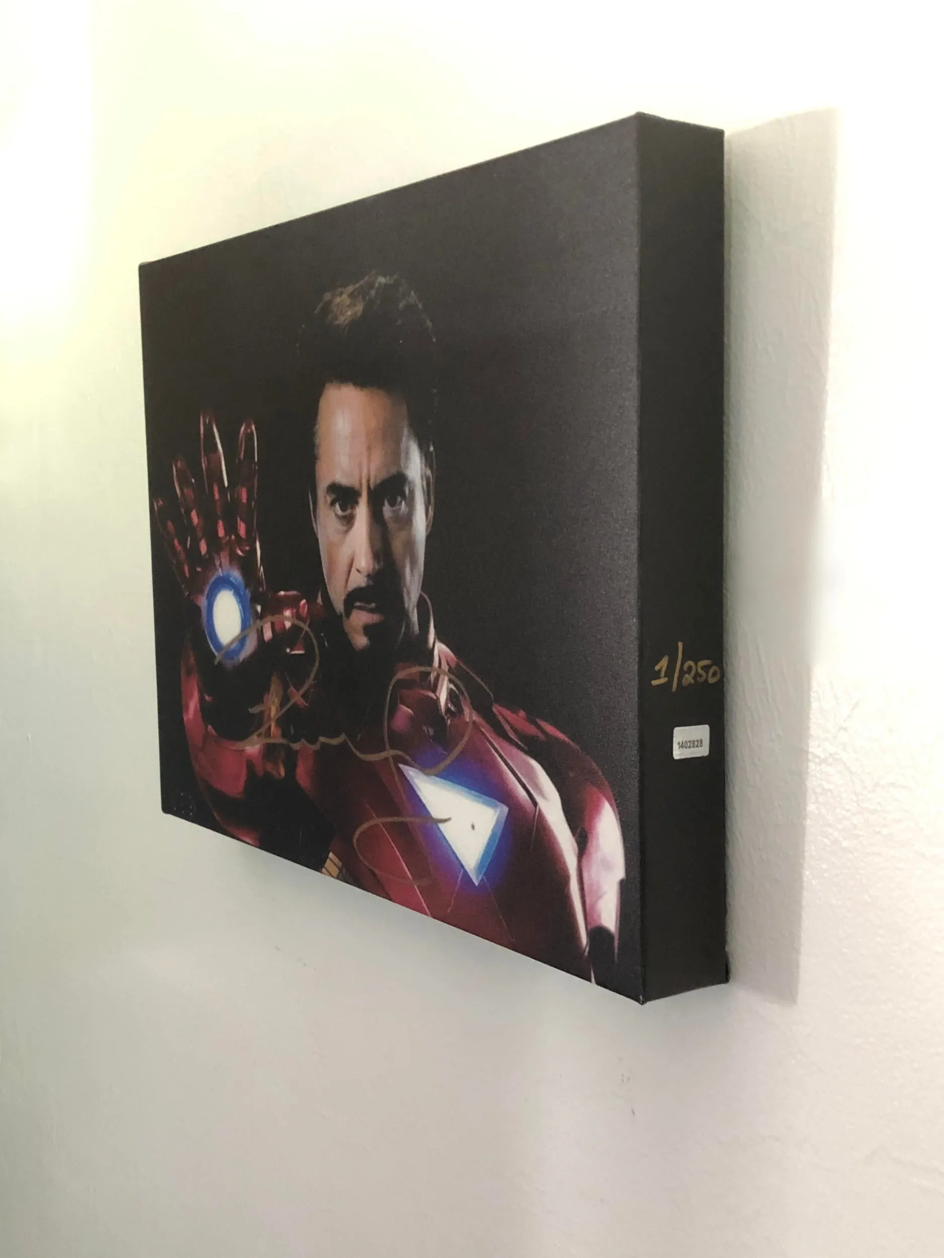 Robert Downey Jr. Iron Man Facsimile Autograph 11x14 Canvas Print Wall Art