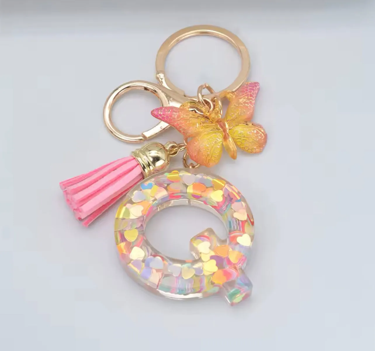 Summer Addition A-Z Letter Keychain