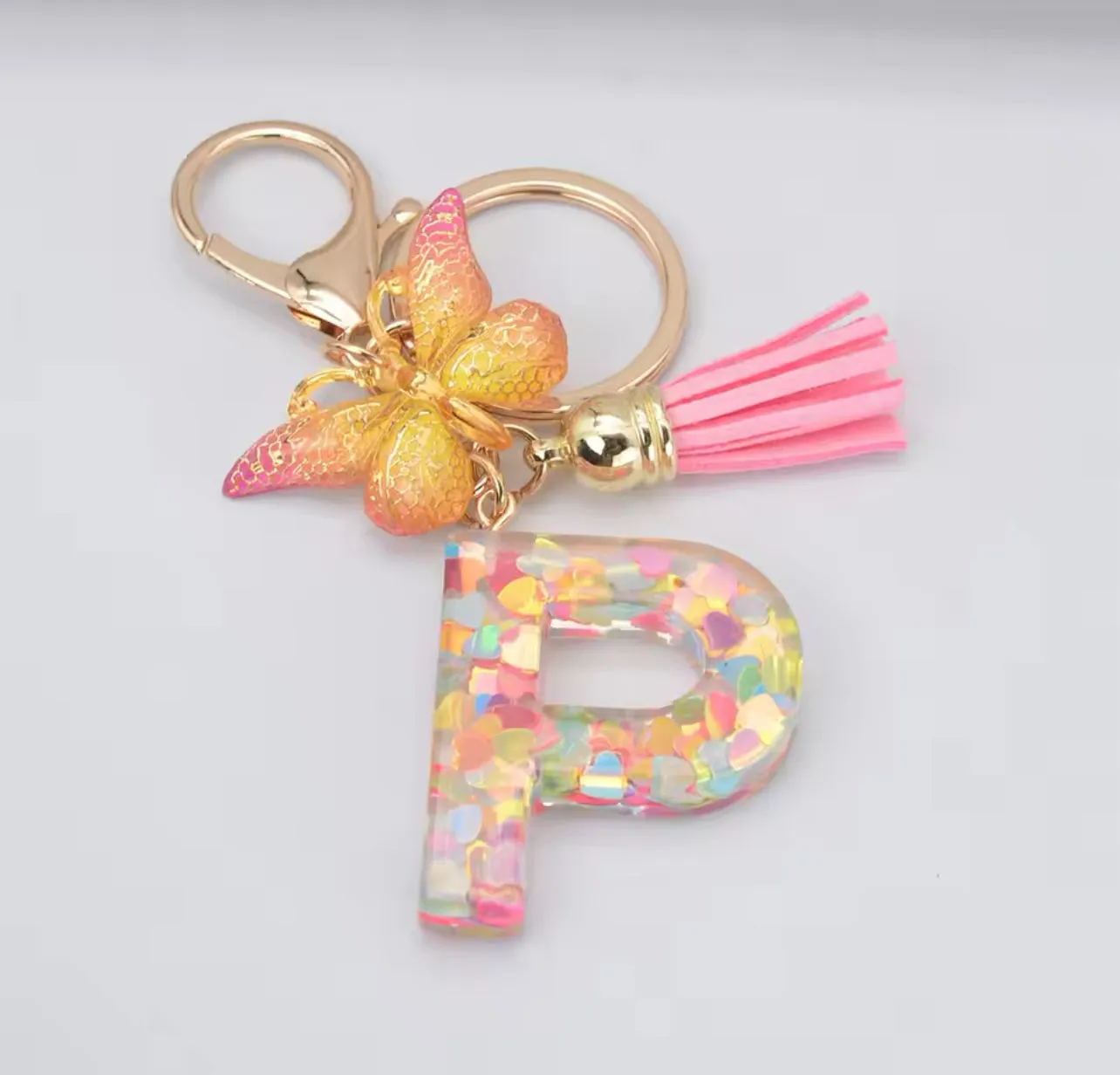Summer Addition A-Z Letter Keychain