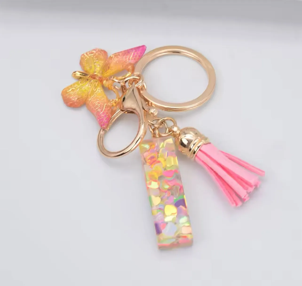 Summer Addition A-Z Letter Keychain
