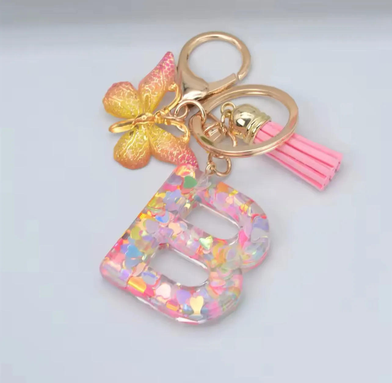 Summer Addition A-Z Letter Keychain