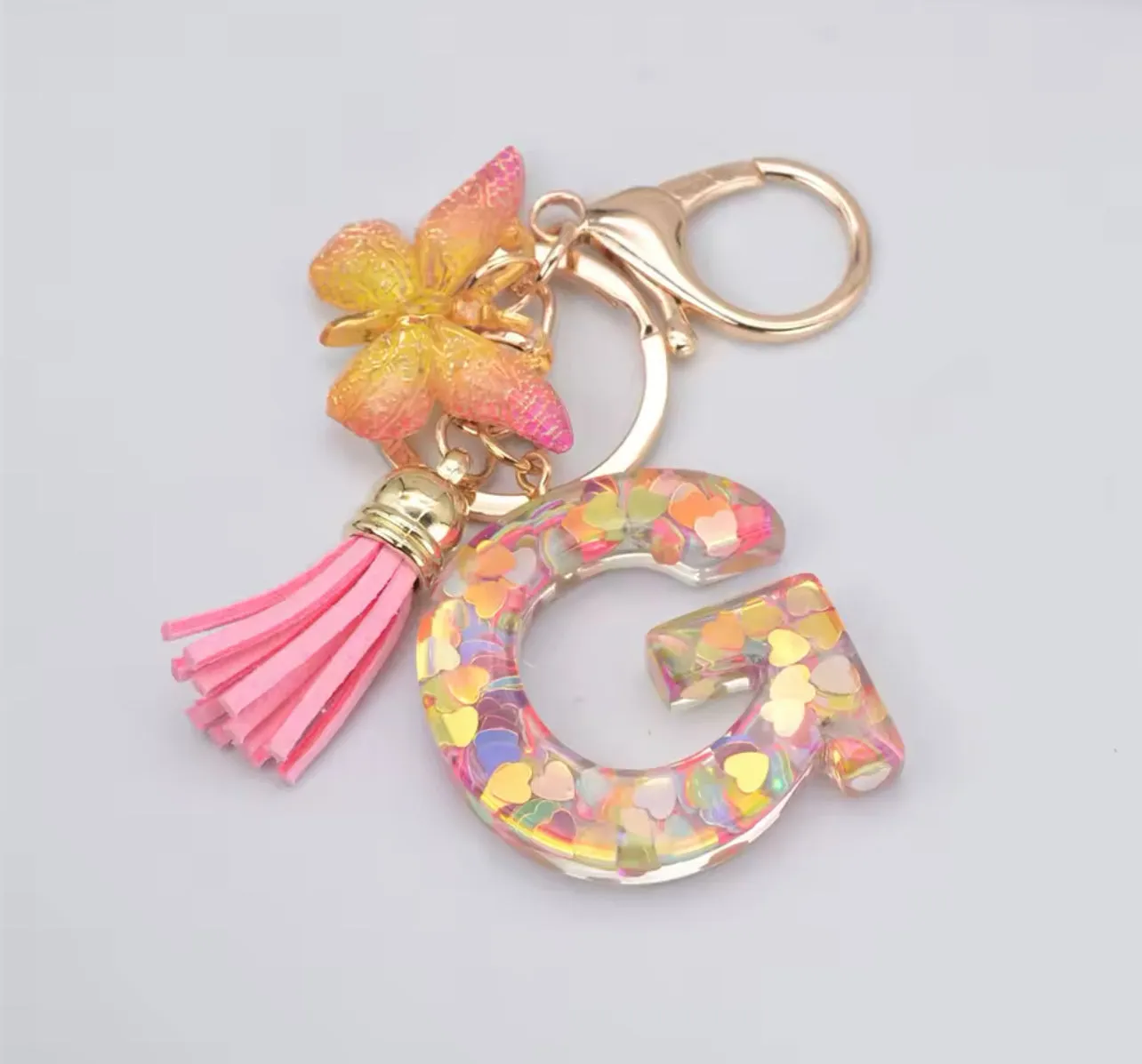 Summer Addition A-Z Letter Keychain