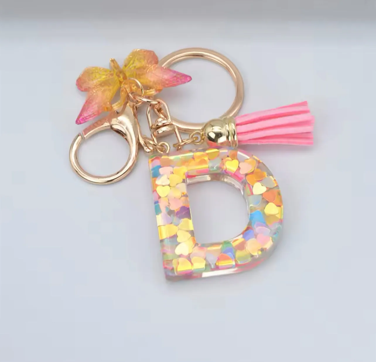 Summer Addition A-Z Letter Keychain