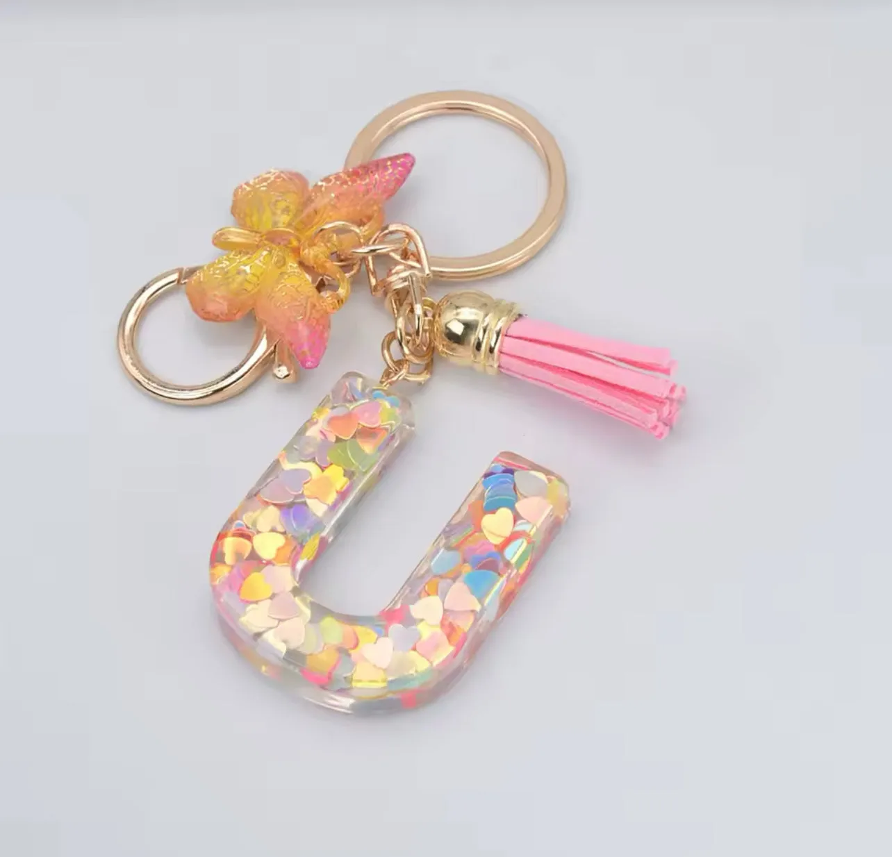Summer Addition A-Z Letter Keychain
