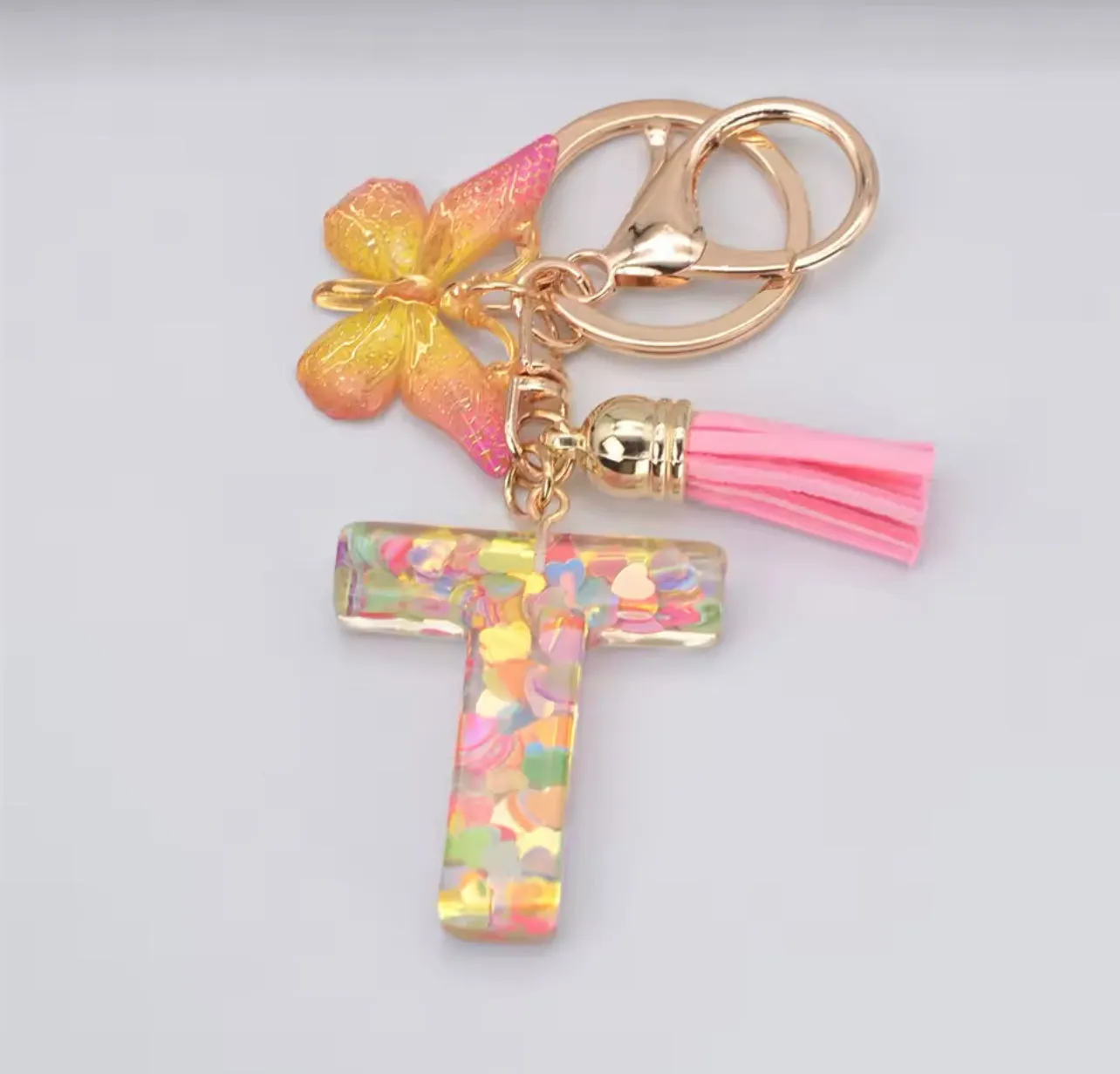 Summer Addition A-Z Letter Keychain
