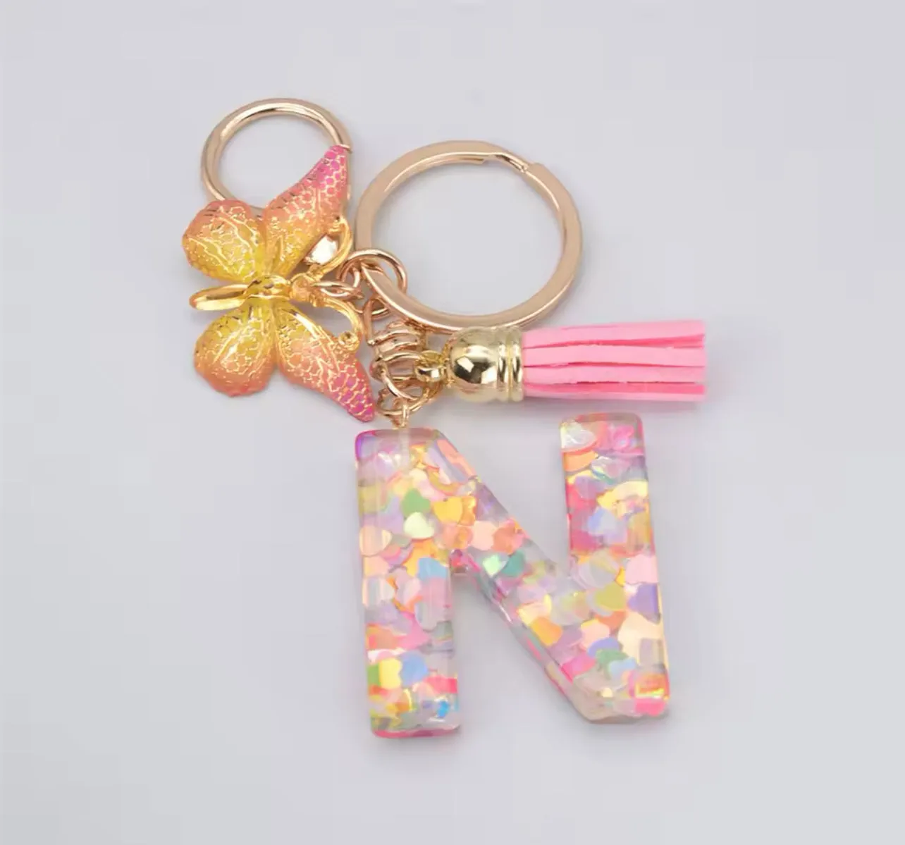 Summer Addition A-Z Letter Keychain