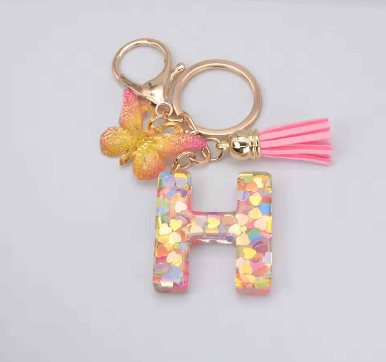 Summer Addition A-Z Letter Keychain