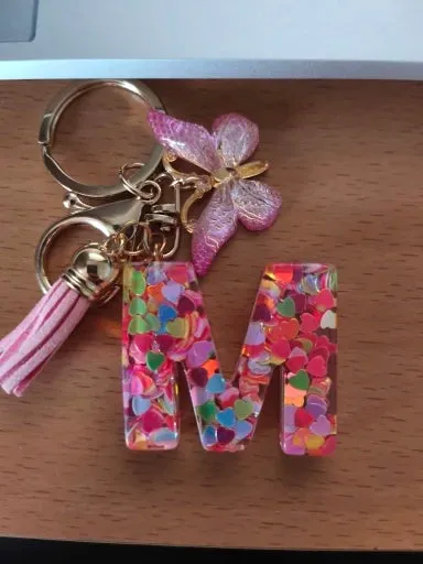 Summer Addition A-Z Letter Keychain