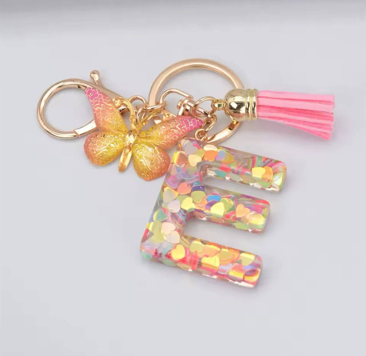 Summer Addition A-Z Letter Keychain