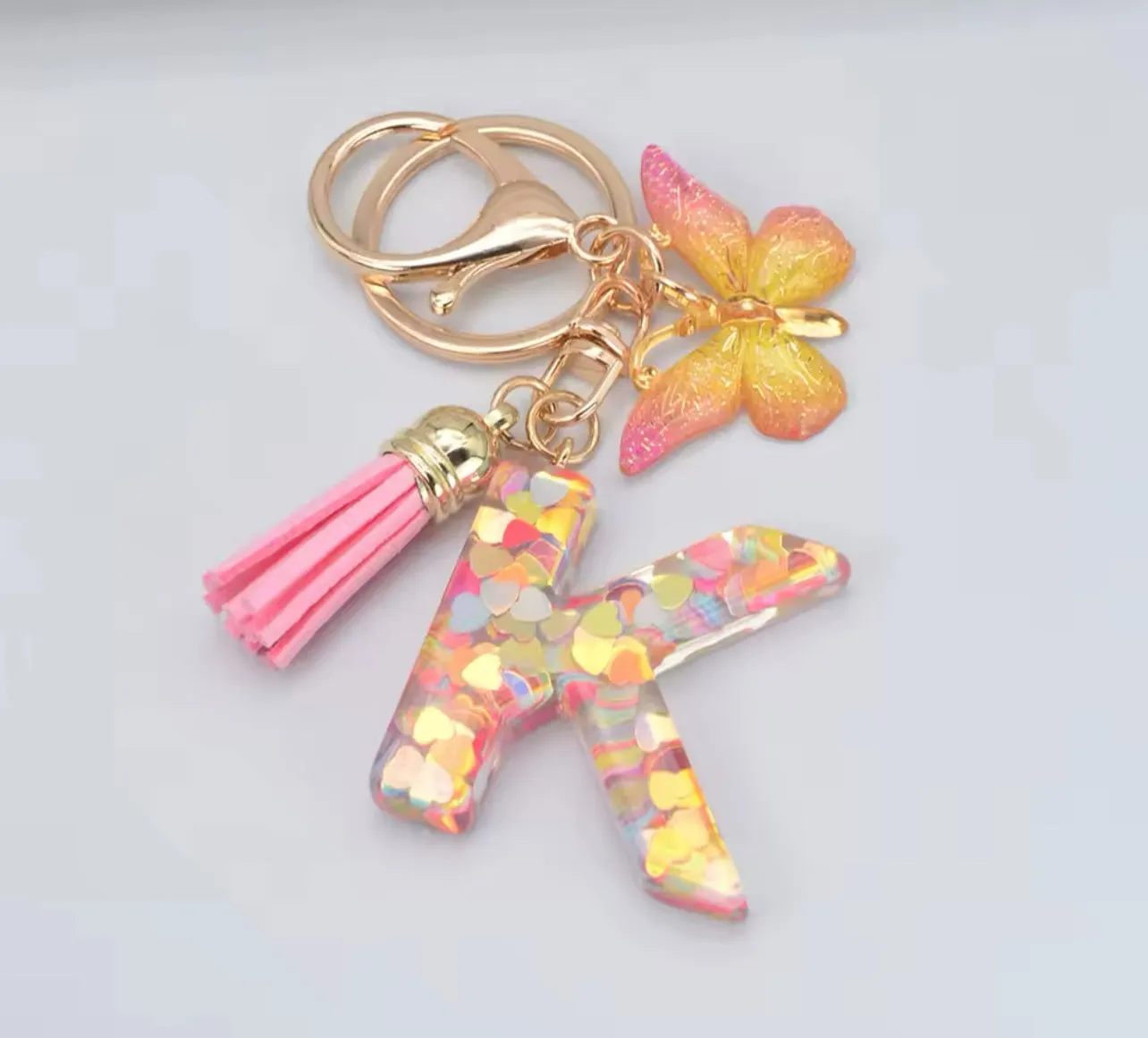 Summer Addition A-Z Letter Keychain