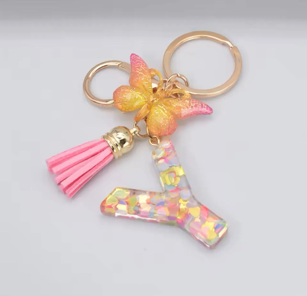 Summer Addition A-Z Letter Keychain