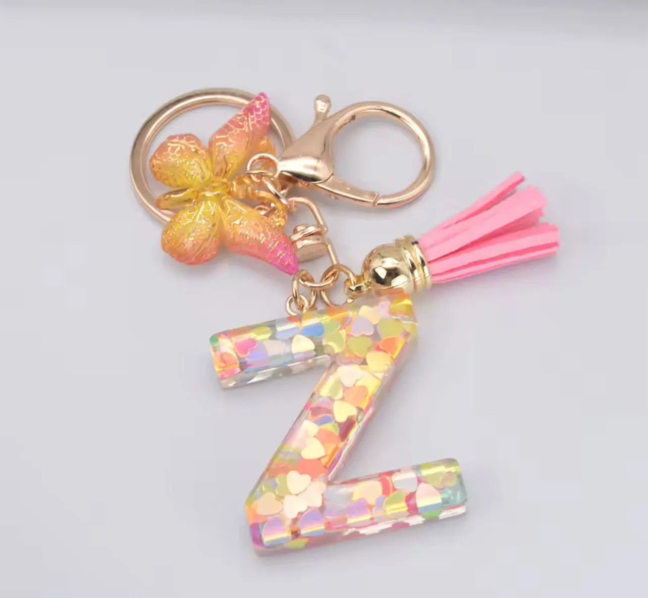 Summer Addition A-Z Letter Keychain
