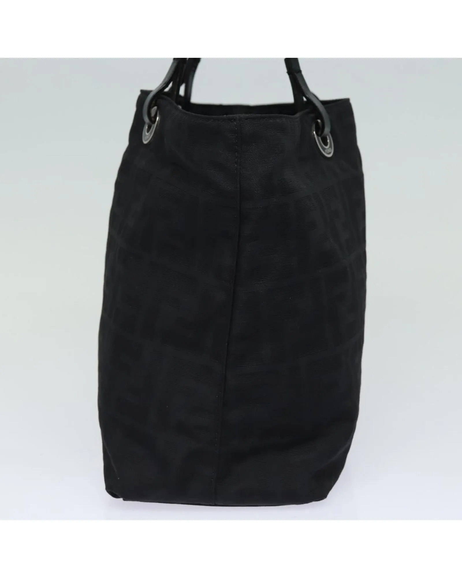 Zucca Canvas Black Hand Bag by Fendi